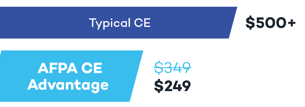 Cost of AFPA CE Advantage