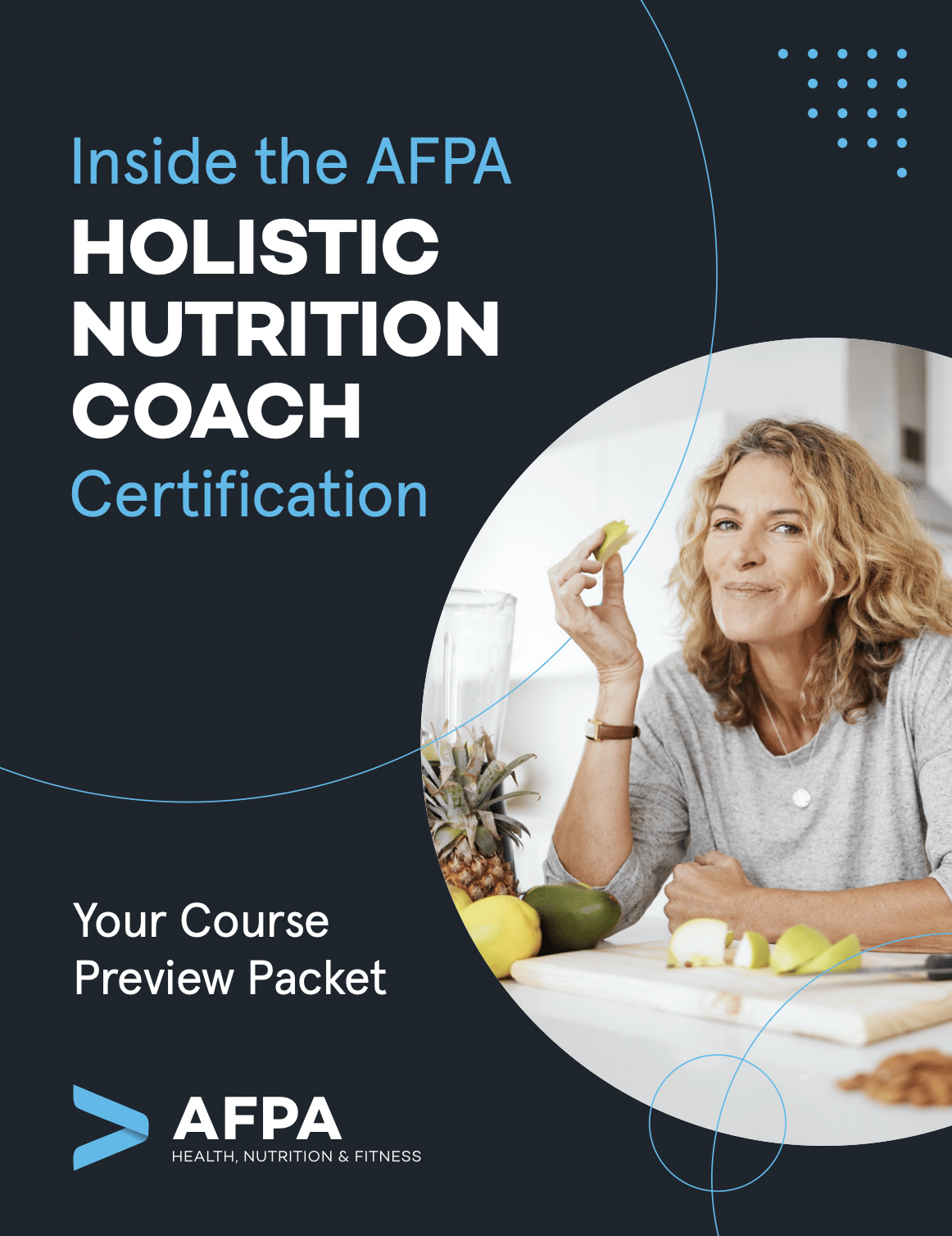 AFPA Holistic Nutrition Coach Certification Course Preview Packet Cover